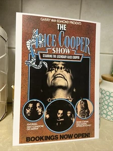 ALICE COOPER 1978 Australian Tour Flyer A4 Carded Reproduction CANCELLED TOUR - Picture 1 of 2