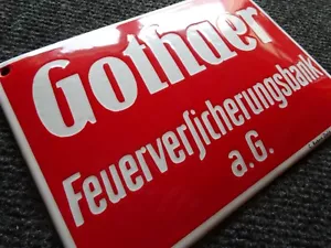 Gothaer Feuerversicherungsbank altes Emailschild um 1940 - Bild 1 von 7