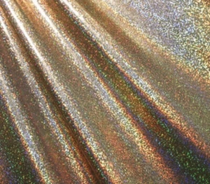 Black Gold IRIDESCENT 4-Way Stretch Mystique Spandex Fabric by yard 60 " Wide - Picture 1 of 1