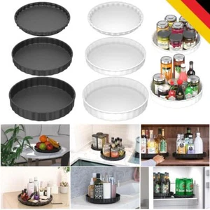 3x Lazy Susan Drehteller Schrank Organisator Drehbare Lagerung Gewürzregal Küche - Bild 1 von 19
