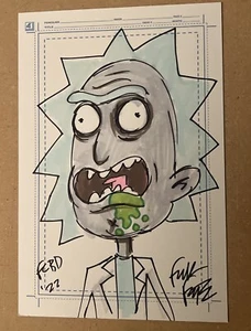 Rick & Morty Originalzeichnung von Frank Forte Comics Rick Sanchez - Bild 1 von 2