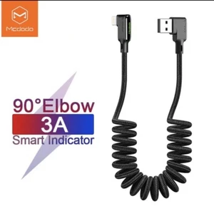 Mcdodo 90 Degree Spring Coil Cable for iPhone 3A Fast Charge Data. 1.8m - Picture 1 of 5