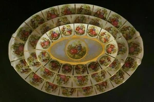 3er Set Royal Vienna Servier ovale Platten Liebesgeschichte antikes Porzellan. - Bild 1 von 12