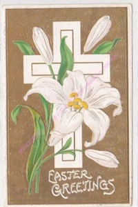 CPM Gaufree Goffrato Cross Easter Greetings ca1909 - Imagen 1 de 2