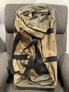 BOLSO DE VIAJE SAFARI DE LONA EXTRA GRANDE TROFEO CAMEL VINTAGE CON RUEDAS - Imagen 1 de 9