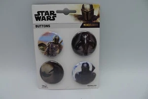 STAR WARS - THE MANDALORIAN SET OF FOUR BUTTONS - VERY NICE!! - Picture 1 of 2