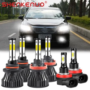 For Toyota Camry 2007 - 2014 6000K LED Headlight + Fog Light 6x Bulbs Combo Kits - Picture 1 of 12
