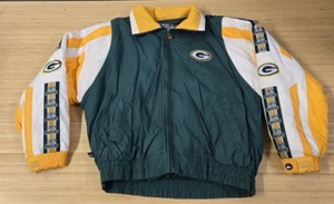 Vintage First Down Green Bay Packers Puffer Jacket Men's Large Duck Down - Picture 1 of 14