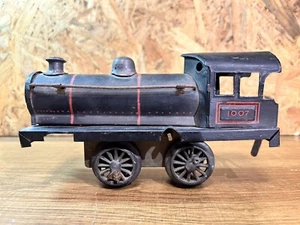 JEP Escala 0 , Locomotora Antigua Tipo 120 , A de Enganche, Chapa Negra Y Rojo - Imagen 1 de 10