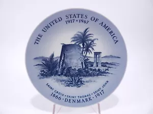 ROYAL COPENHAGEN PIATTO VINTAGE "The United States of America 1917-1967" DENMAR - Foto 1 di 1