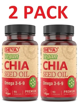 ACEITE DE SEMILLA DE CHÍA VEGANA DEVA - ORGÁNICO (PAQUETE DE 2) Foto 1 de 3