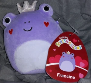 NWT 5'' Squishmallows Valentines Day Francine the Purple Frog with Heart Cheeks - Picture 1 of 3