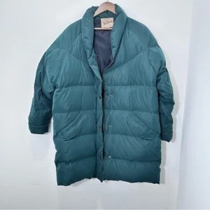 Woolrich Women's Knee Length Dark Pine 100% Down Heavy Duty Puffer Winter Coat - Picture 1 of 8