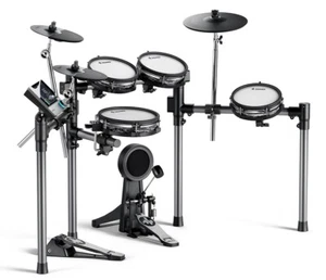 🥁 Donner DED-200X Electric Drum Set With Throne Headphones Dual Zone Snare - Zdjęcie 1 z 14