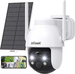 ieGeek 360° PTZ Cámara de Vigilancia Exterior 2K 3MP HD WLAN Cámara con PIR IP65 - Imagen 1 de 8