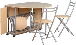 Butterfly Dining Set Drop Leaf With Dining Table + 4 Chairs Dinning Set 4 Seater - Picture 1 of 7