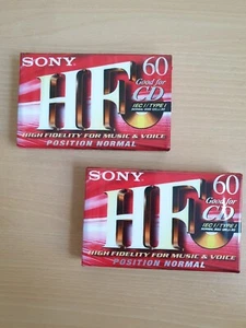 2x cassette a nastro Sony HF 60 - nuove e saldate | alta qualità!!! - Foto 1 di 4