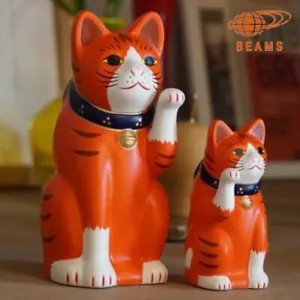 CHUGAI TOEN × BEAMS JAPAN Beckoning Cat mano destra taglia 5 e 3 ceramica GIAPPONE NUOVO - Foto 1 di 76