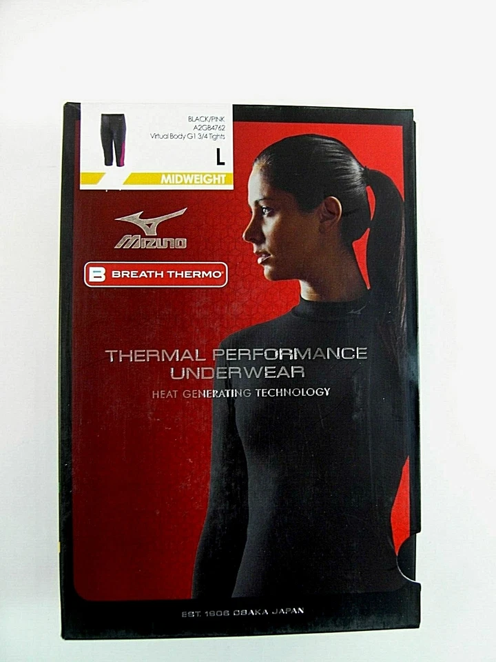 Ropa interior deportiva / Pantalón mujer 3/4 "MIZUNO Virtual Body" talla L / 40-42 Foto 1 de 4