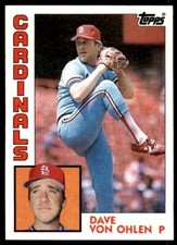1984 Topps. Dave Von Ohlen Rookie . St. Louis Cardinals #489