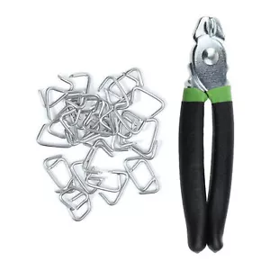 Heavy Duty Durable Hog Ring Pliers With 200Pcs C26 Rings Repair Tools Set - Picture 1 of 10