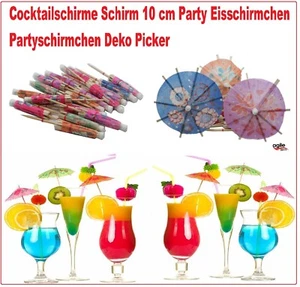 10 cm Cocktailschirme Schirm  Party Eisschirmchen Partyschirmchen Deko Picker - Bild 1 von 2