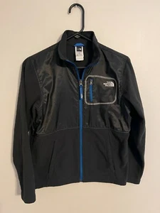 The North Face Black/Blue Zip Up Fleece Jacket T201 - Boys Youth L (14/16) - Picture 1 of 4