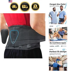 Back Brace with Lumbar Pad - Relief from Sciatica & Herniated Disc, XXL - Picture 1 of 9