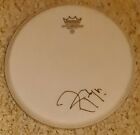 Roger Taylor 'Queen' hand signed in person Remo 10" white drum skin.