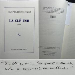 🌓 Jean-Philippe Toussaint La Clé USB tirage de tête manuscrit autographe signé - Foto 1 di 8