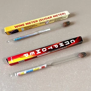 Alkoholhydrometer 0-96% + Vinometer Spirtometer Weinhydrometer Alkoholometer - Bild 1 von 9