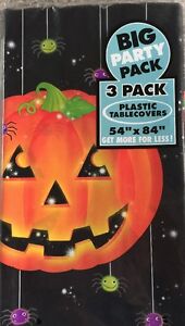 Perfect Pumpkin Table Cover (3 Pack) 54" x 84", Halloween Party