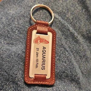Aquarius Vintage Zodiac Keychain 90’s - Picture 1 of 8
