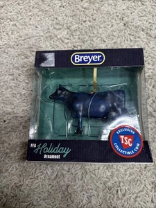 BREYER 301189 BLUE COW FFA HOLIDAY ORNAMENT TSC EXCLUSIVE 2023 - NEW! - Picture 1 of 4