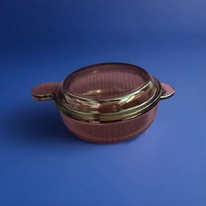 Vintage Corning Ware Vision Amber Glass Grab It Bowl V-240-B w/Pyrex Lid P-240-C - Picture 1 of 4