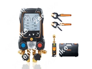 Testo 557s Smart Digital Manifold Kit With Wireless Vacuum Clamp Probe - Picture 1 of 10