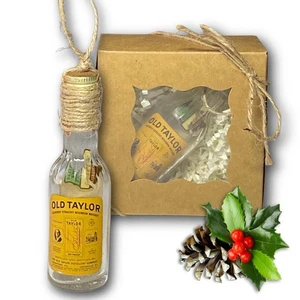 Old Taylor Kentucky Bourbon Whiskey Artisan Vintage Glass Bottle Ornament - Picture 1 of 8