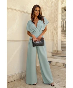 Tuta donna eleagante verde tiffany - Kil - Imagen 1 de 4