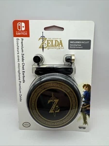 NEW SEALED Official Nintendo Switch ZELDA BOTW Premium Chat Earbuds + CASE - Picture 1 of 3
