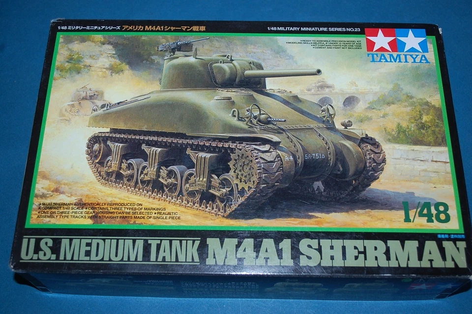 Tamiya 32523 - US Medium Tank M4A1 Sherman  scala 1/48 - Immagine 1 di 1
