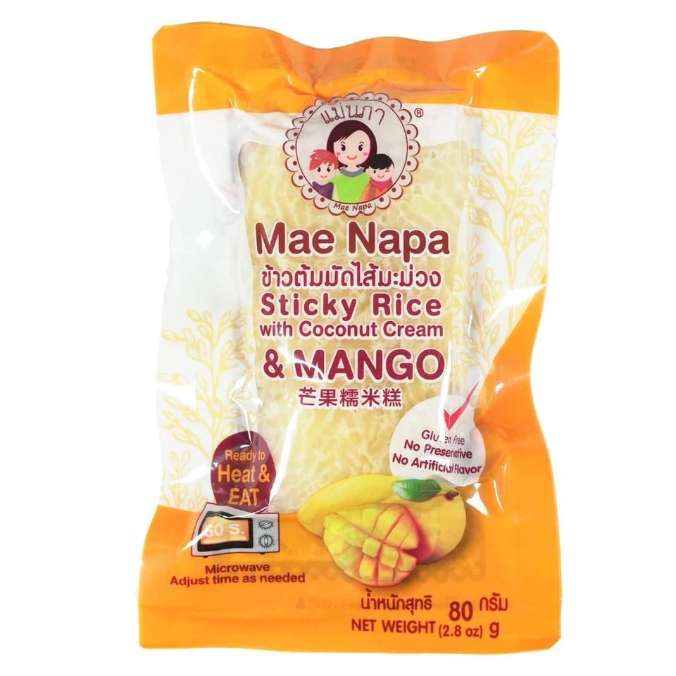 Mae Napa Klebreis mit Kokoscreme und Mango 80g Sticky Rice Mango  - Bild 1 von 1