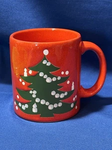 8 piezas. Tazas y platos de café Waechtersbach rojo árbol de Navidad ~ cerámica - Imagen 1 de 8