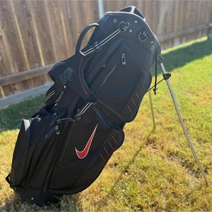 Nike Xtreme Sport Black 8-Way Stand Golf Bag Extreme Dual Carry Shoulder Straps - Picture 1 of 5