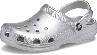 Zueco Crocs Niños Unisex Clásico Brillo (Niño Pequeño/Niño Grande) Plateado Metálico 5 Foto 1 de 2