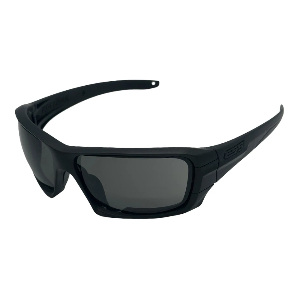 ESS Rollbar Matte Black Grey Polarized Lens Ballistic Eyeshield Sunglasses - Image 1 of 4