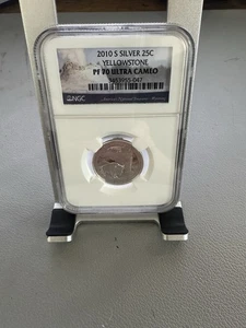 2010 S SILVER 25C YELLOWSTONE PF70 ULTRA CAMEO NGC - Picture 1 of 2