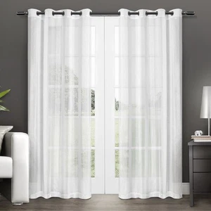 Curtains EH8043-01 2-84G Penny Window Curtain Panel Pair with Grommet Top, 50... - Picture 1 of 6