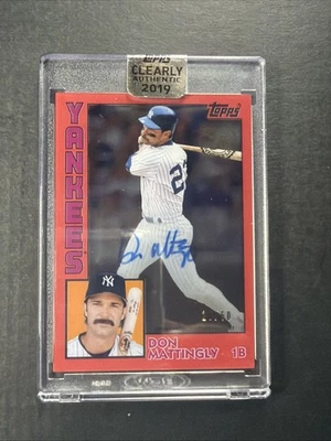 Don Mattingly 2019 Topps Clearly Authentic Auto Red #d 20/50 - Image 1 of 2