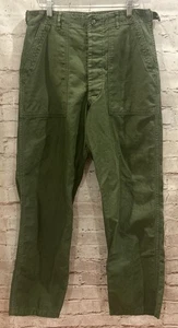 Vintage Military OG-107 Button Fly Sateen Trousers MEDIUM 30X31 - Imagen 1 de 6