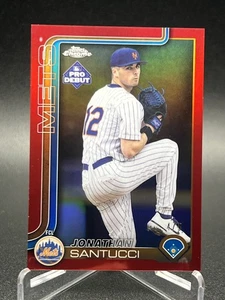 2025 Topps Pro Debut Jonathan Santucci Chrome Red Refractor 4/5 #PDC-150 - Picture 1 of 2